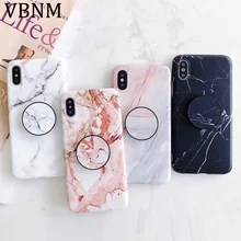 

VBNM Kickstand Marble Phone Case For iPhone X XR XS Max 6S 6 7 8 Plus Case Silicone Matte Stand Holder Cover For iPhone 7 Case