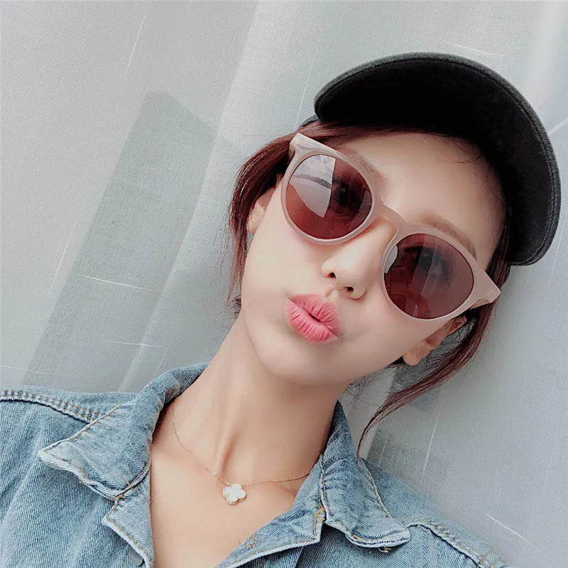 

MARC sunglasses Plastic women fashion personality Oculos sol gafas sunglasses trend UV400 Wrap classic Cat eye Resin Brown Brand