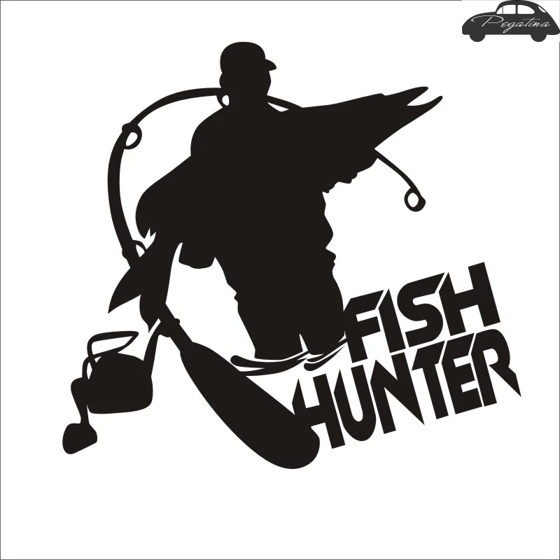 Fishing Hunter Fishing Car Boat Sticker Fish Decal Posters Wall Decals Pegatina Decor MuralFisher Sticker