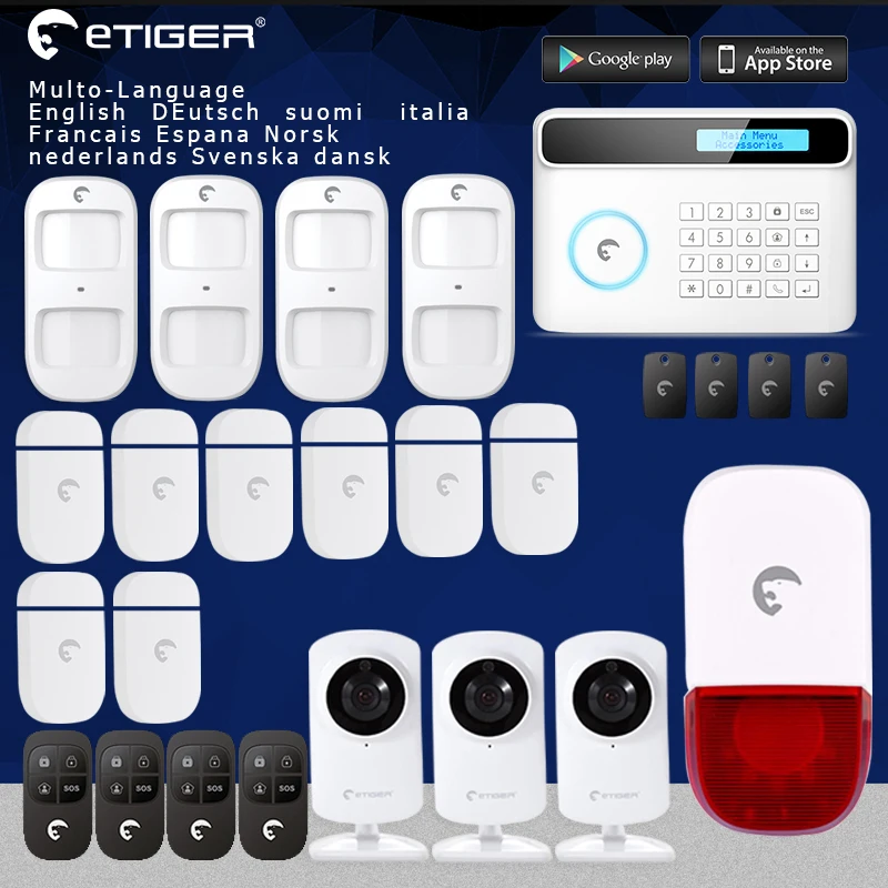 

GSM Security System Alarm Wireless Door Sensor+Motion Detector Android/iOS App control Home Burglar Alarm