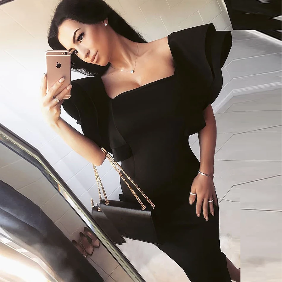 Seamyla Новый бандажный женский черные Летние Плиссированные Комбинезоны Bodycon