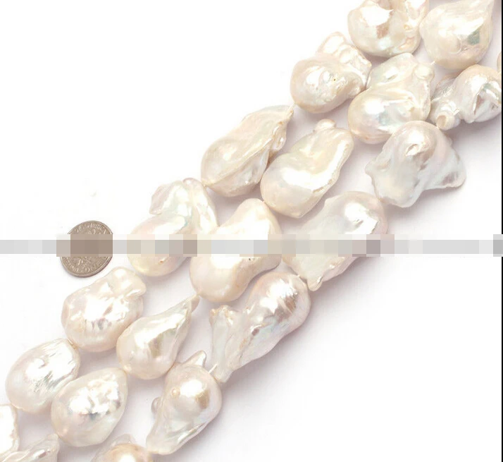 

Jewelry 00479 Natural Freeform reborn keishi baroque freshwater pearl beads strand 15