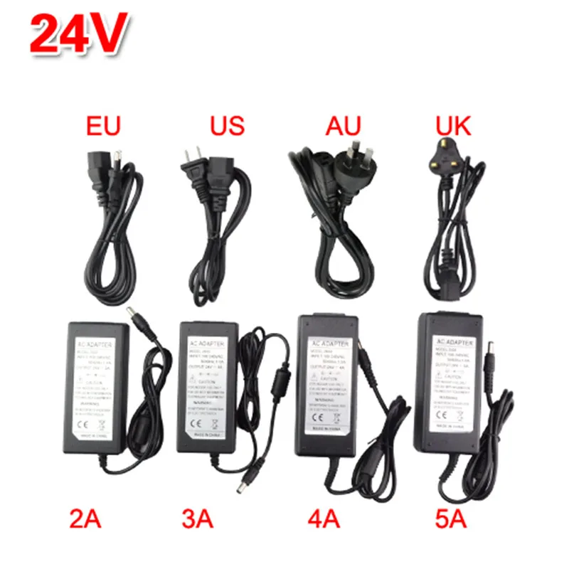 Светодиодный адаптер Питание DC5V/DC12V DC24V 1A 2A 3A 5A 7A 8A 10A для светодиодный полосы лампы освещения светодиодный Мощность драйвер штепсельной вилки