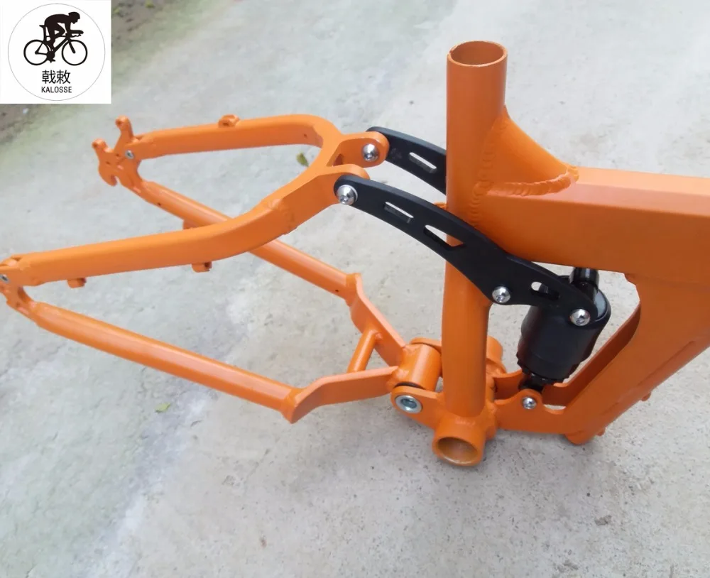 Flash Deal Kaloss  175mm rear hubs   20*4.0 inch soft-tail snow bike frame BB120mm  Folding Fat bike frame   Beach bike  frame 8