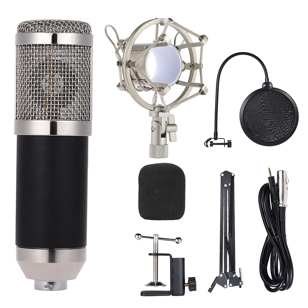 Professional Studio Broadcasting Recording Condenser Microphone Mic Kit