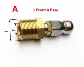 

Municipal pipe sewer dredging nozzle High Pressure Drain Nozzle 1 Front 4/6 Rear For Pipe Dredge Cleaning Washer nozzle