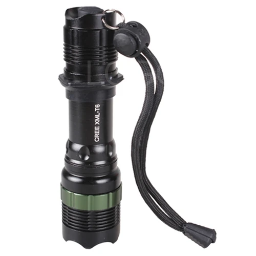 3000Lm 3 modes Zoom Adjustable Focus CREE XM-L T6 LED Flashlight Torch Lamp Light  3 Modes For 18650 Penlight