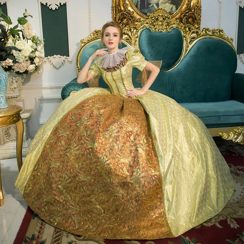 

Top Sale 18th Century Rococo/Georgian Fashion Marie Antoinette Victorian Dress Jacquard Renaissance Victorian Dress