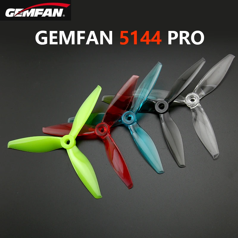 

24pcs / 12pairs Gemfan 5144 5inch tri-blade/3 blade Propeller compatible 2207 2208 2306 Brushless motor for FPV RC Drone props