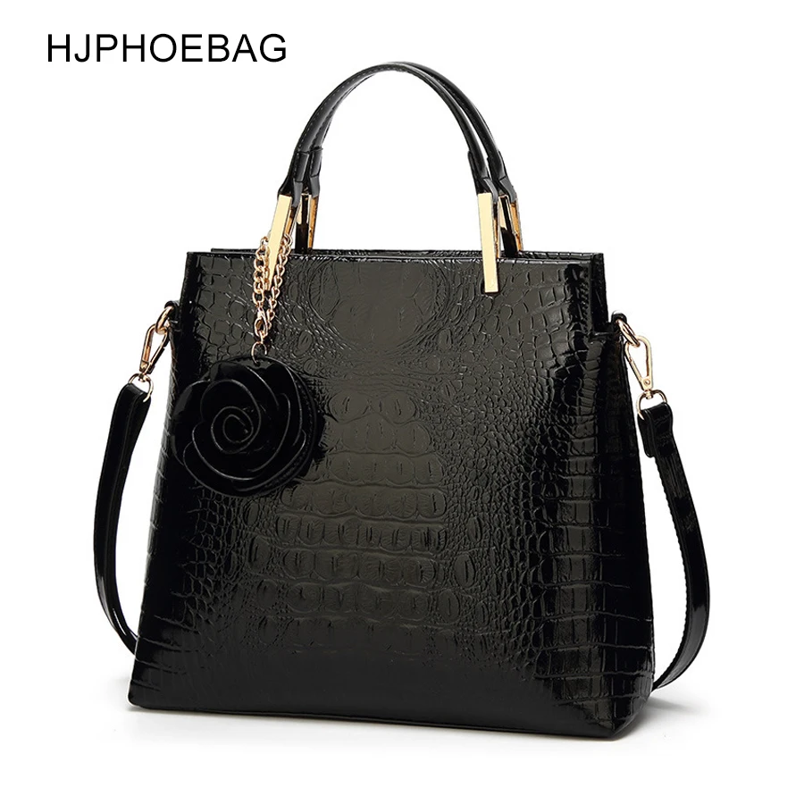  HJPHOEBAG Women's large-capacity crocodile pattern handbag casual crocodile shoulder bag Messenger  - 32997494471