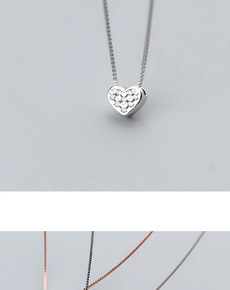 MoveAcc 925 пробы Серебряное романтическое серебряное ожерелье с подвеской в виде сердца для женщин хорошее качество хорошее ювелирное изделие