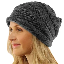 Теплые вязаные крючком зимние шерстяные вязаные лыжные детская Шапка-бини шлепки женские зимние шапки 9,6