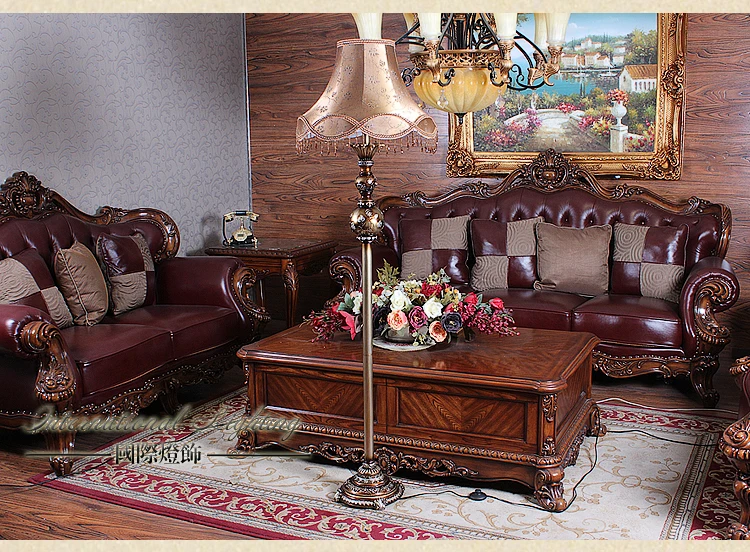 Qiseyuncai-sala de Estar de Estilo Lâmpada de Assoalho Candeeiro de Mesa de Cabeceira Europeu Criativo Retro Vertical Estudo Quarto 30 Qiseyuncai-sala de estar de estilo Europeu lâmpada