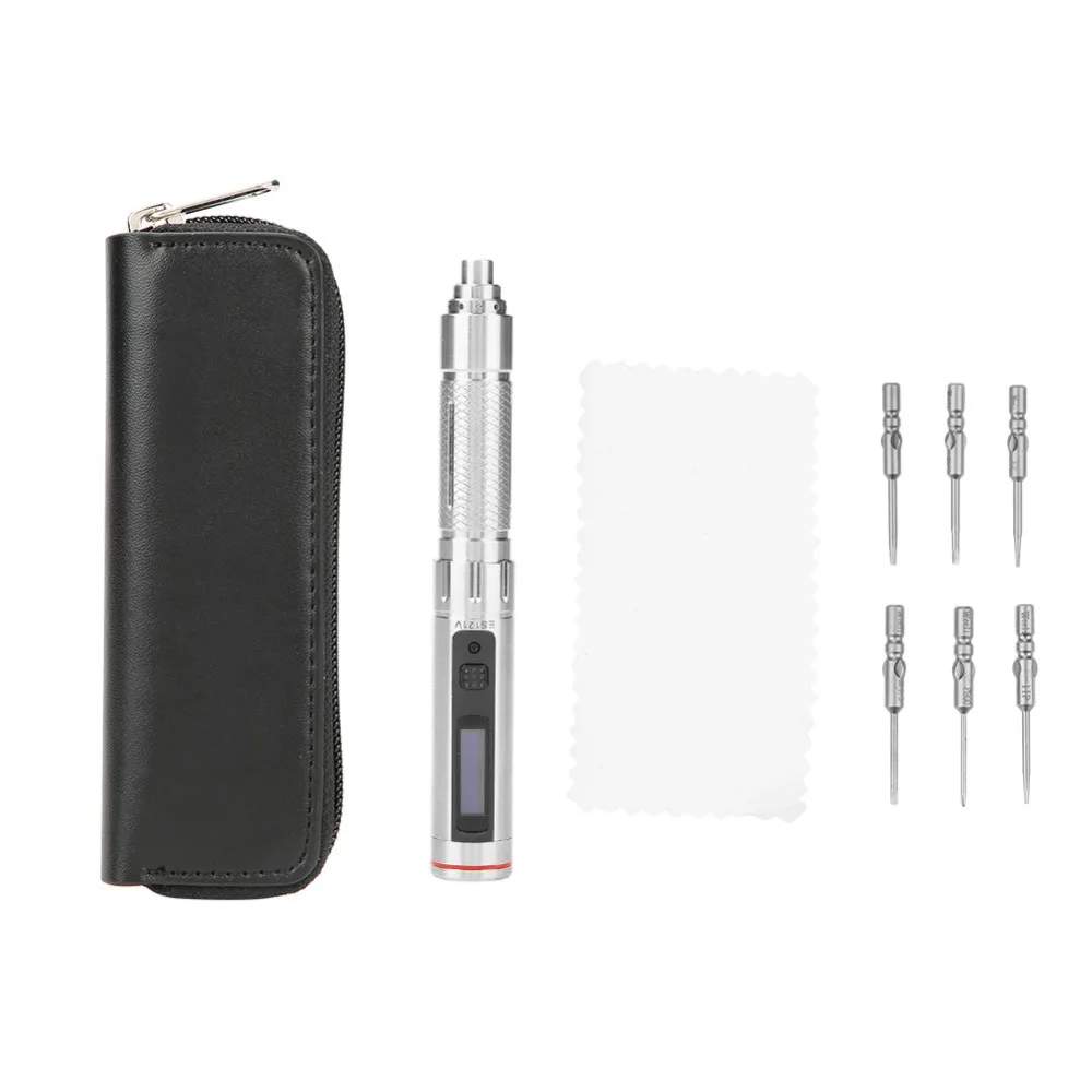 

ES121V Mini Pen Cordless Rechargeable Screwdriver Electric Screw Driver Repair Tool Set Mutilheader