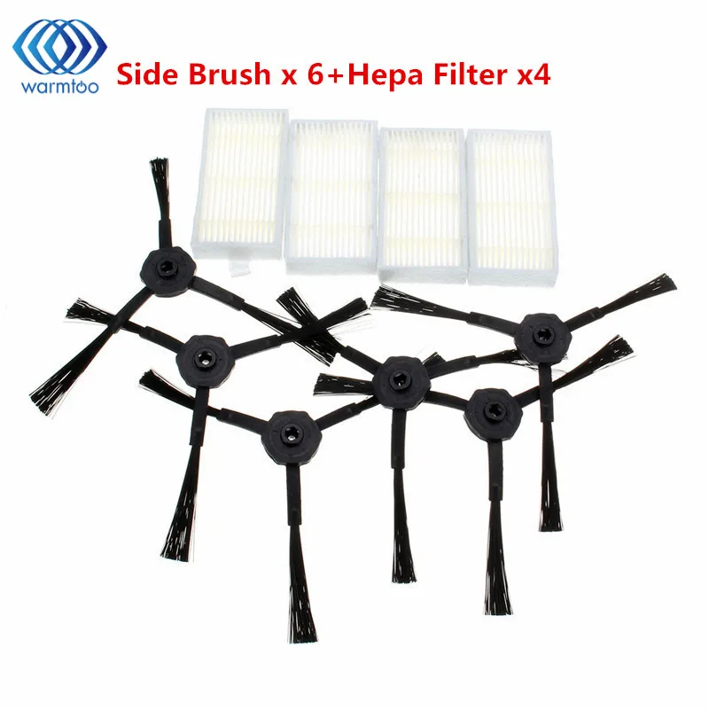 NEW Vacuum Cleaner Accessories Pack For Panda X500 ECOVACS CR120 X600 Side Brush X 6pcs 3Set Hepa Filter X 4pcs