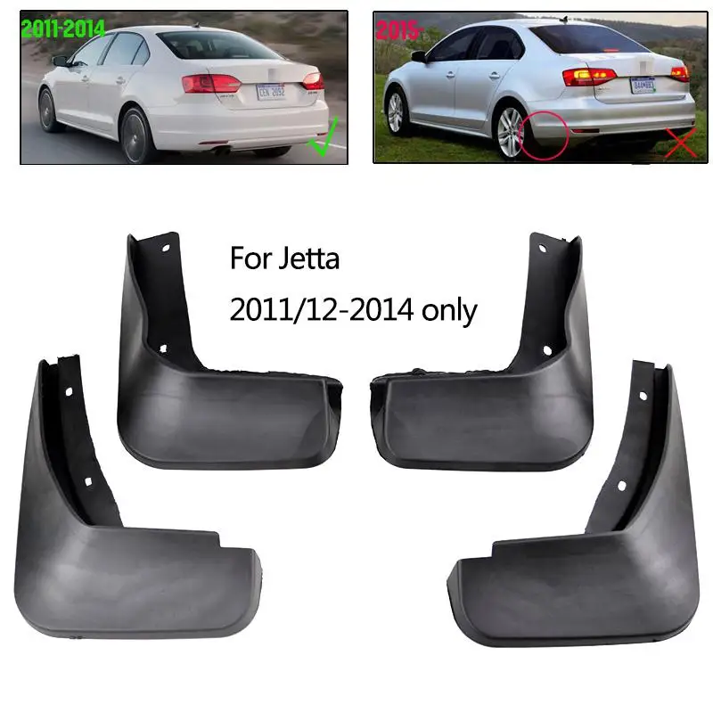 LumiParty For 11 14 Volkswagen Jetta Mudflaps Splash Guards Mud Flap