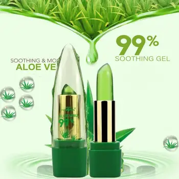 

NEWNatural Aloe Moisturizing Lip Balm Temperature Change Color Lip Balm Magic Natural Pink Protection Lip Makeup 2019 NEW