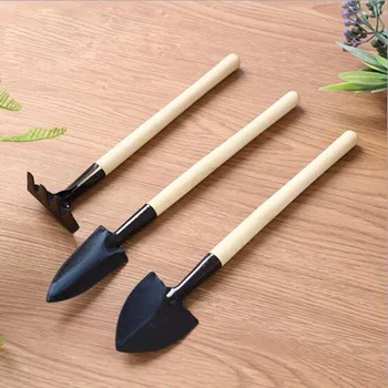 

Mini set outdoor bonsai tools handmade plant planting flower Spade/shovel garden hand tools three-piece sale for Watering Kits
