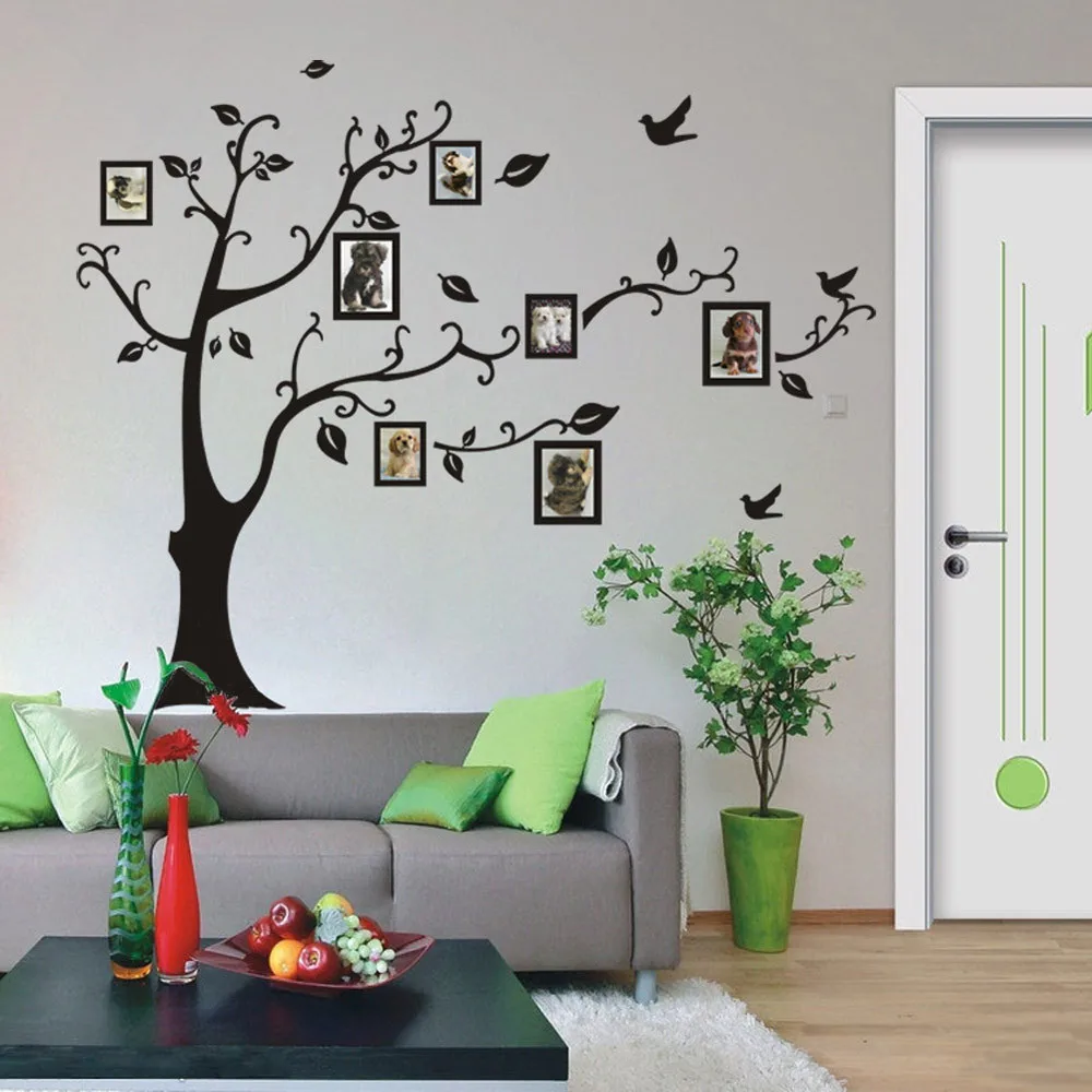 KAKUDER настенные наклейки DIY фото дерево Клейкие украшение комнаты naklejki na sciane muursticker
