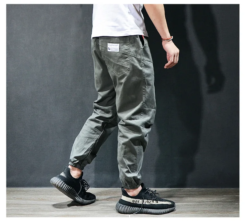 Мода 2019 г. Уличная мужские брюки для пробежек повседневные штаны шаровары слабой нижней брюки карго hombre японский стиль хип хоп для мужчин