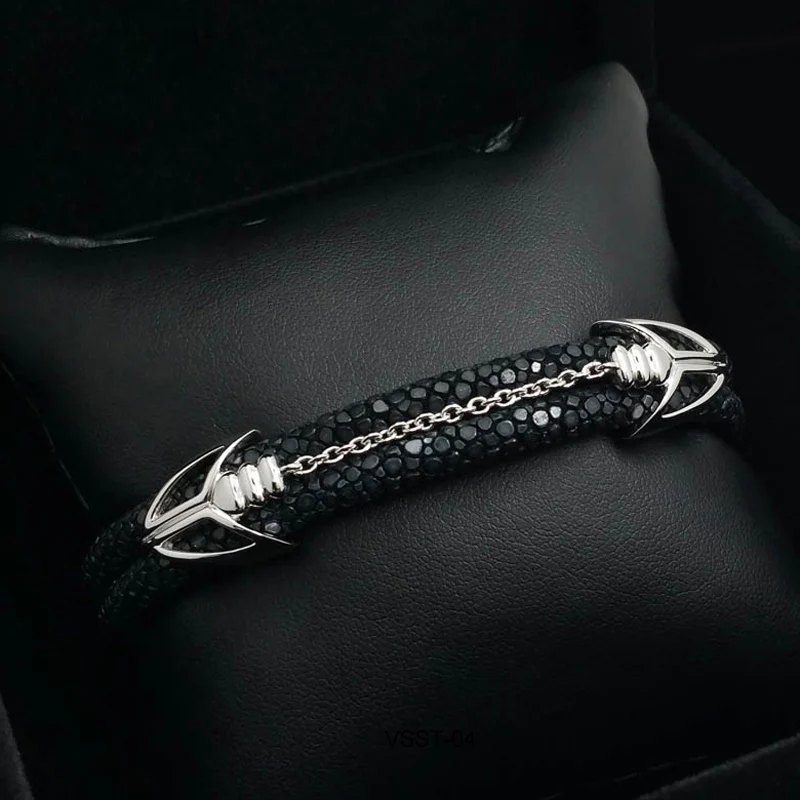 lucury stingray leather cords arrow bracelet (14)