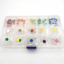 300 шт./кор. 3 мм F3 15 видов белый/теплый белый/зеленый/оранжевый/розовый/фиолетовый/красный/синий/желтый комплект смешанные наборы светодиодный светоизлучающий диод DIP СВЕТОДИОДНЫЙ S