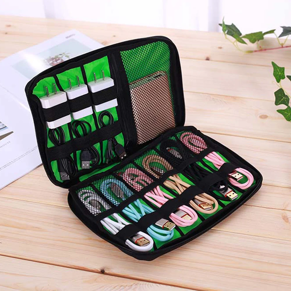YuBeter Digital Storage Bag USB Cable Earphone Power Bank Charger Organizer Portable Bag Travel Kit Pouch Electronic Accessories