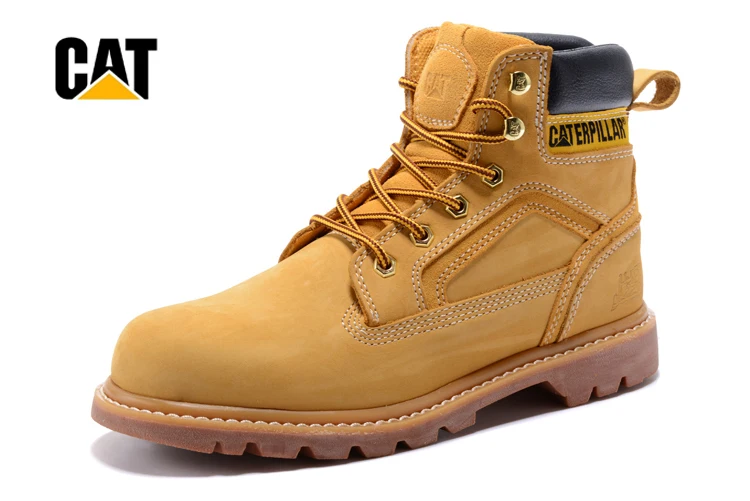 black and yellow work boots