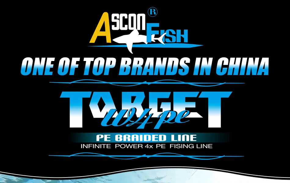 Linha de Pesca Ascon Peixe Trançada 4 Fios Fio Tecido Trança Multifilamento Super Forte 6-100lb 1500 m pe 4 Ascon Peixe 1500 m PE Linha De