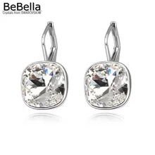 BeBella, квадратные серьги-капли с кристаллами и кристаллами от Swarovski, модные ювелирные изделия для женщин и девушек, свадебный подарок