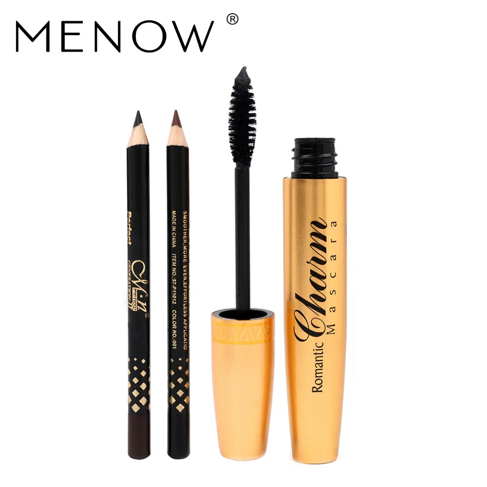 M.n Menow Brand Professional Makeup Golden Tubes Thick Mascara Set with