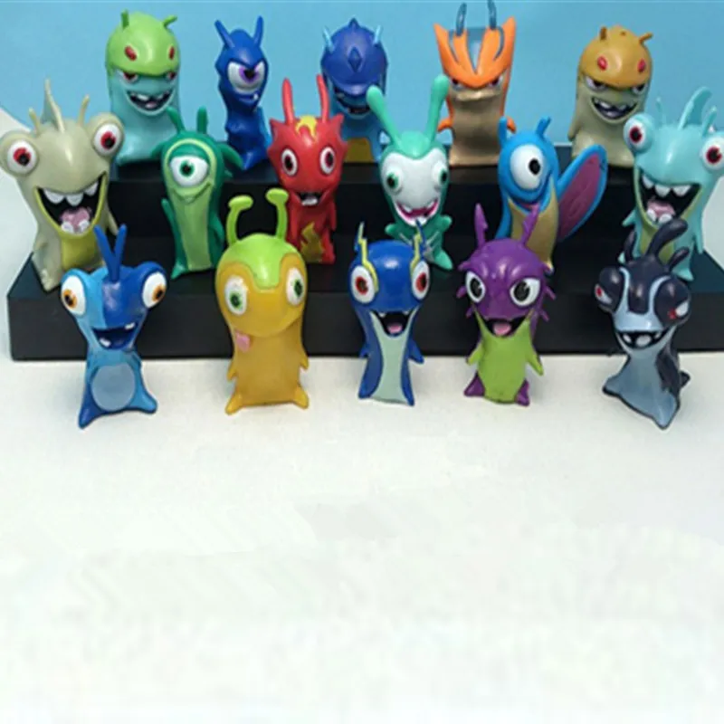 16 шт./лот оптовая продажа 2016 новый аниме мультфильм Slugterra цифры мини PVC фигурки