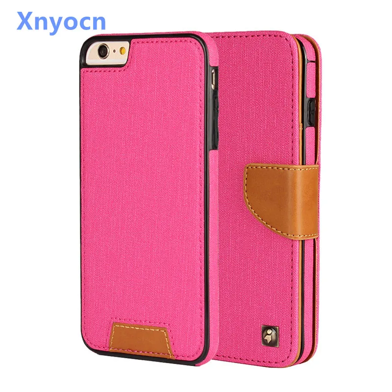 For Apple iPhone 6 6S Plus Flip Leather Wallet Case High quality 2 in