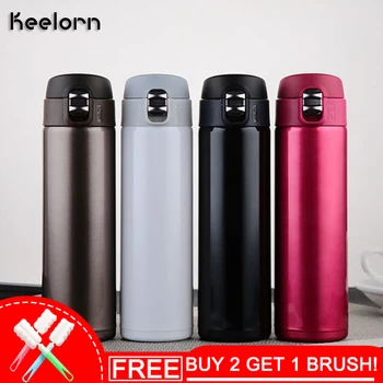 

Keelorn High Quality Double Wall Stainless Steel Coffee Thermos Cup Mug Thermal Bottle 500ml Thermo Fashion Tumbler Vacuum Flask