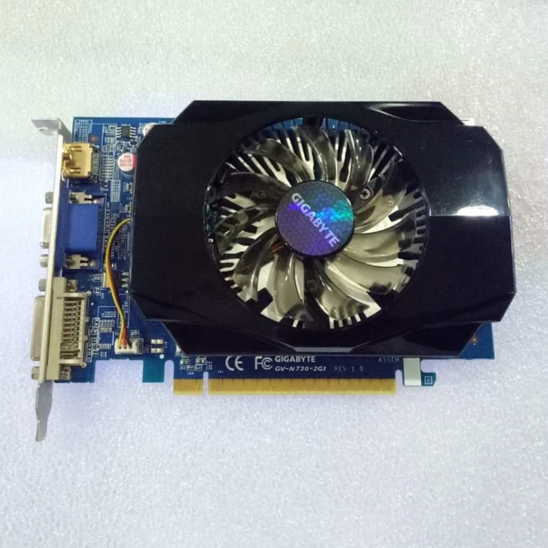 Видеокарта GIGABYTE GT 730 2 Гб 128 бит GDDR3 GT730 видеокарты для nVIDIA Geforce D3 HDMI Dvi VGA видеокарта