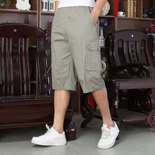 Летние хлопковые Повседневное Для Мужчин Армия работы до середины икры Длина Брюки для девочек Брюки карго Для мужчин модные бегунов габаритные Военная Униформа Тактический Мотобрюки человек