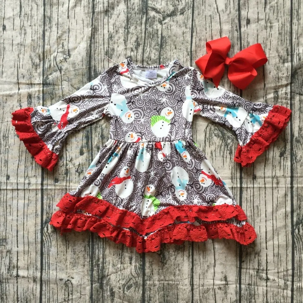 baby girls Christmas dress girls Christmas red lace ruffle boutique dress Christmas party snowman long sleeve dress with bows цена baby girls Christmas dress girls Christmas red lace ruffle boutique dress Christmas party snowman long sleeve dress with bows цены онлайн