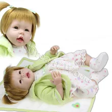 Новинка 55 см силиконовая кукла-Реборн, ткань для тела, девочка, кукла блондинка, девочка brinquedos, высококачественный подарок