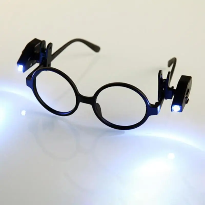 Мини-фонарик для чтения очков, лампа для очков, зажим для очков, Регулируемый универсальный фонарь для очков, гибкая лампа для чтения книг