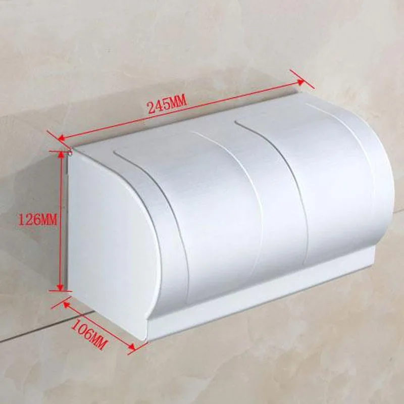 Настенный алюминиевый держатель для туалетной бумаги в рулонах, чехол с крышкой 803916
