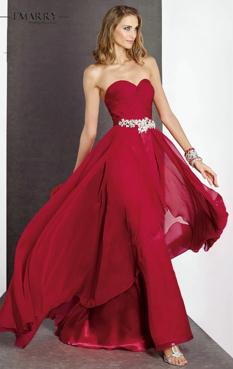 red maternity evening gown