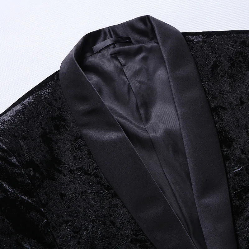 Men'S Suit Jacket Large Size Embossed Black Fashion Suit Men'S Evening Dress Wedding Men'S Retro Wind Single West Men'S Suit Jacket Large Size Embossed Black Fashion Suit Men'S Evening Dress Wedding Men'S Retro Wind Single West