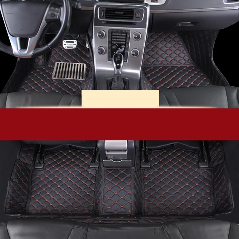 

lsrtw2017 leather car floor mat for volvo xc70 v70 2008 2009 2010 2011 2012 2013 2014 2015 2016 rug carpet interior accessories