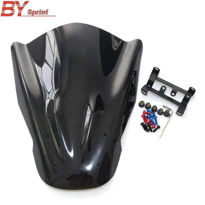 MT-07 Motorcycle Windshield WindScreen Visor Accessories For YAMAHA MT07 mt-07 FZ07 FZ-07 2014 2015-2017 Double Bubble | Автомобили и