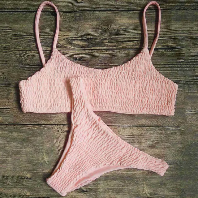 crinkle fabric swimwear