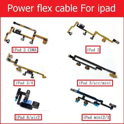 Подлинная сила и Объем шлейф для ipad 2 3 4 5 6 air 2 power on/off & Volume переключатель ленты шлейф для ipad mini 1 2 3 4