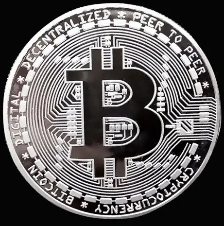 Позолоченные физическая Bitcoins Casascius бит с чехол Подарок физический металл