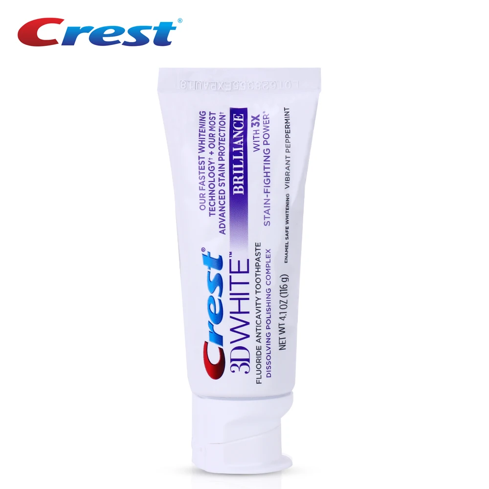 Crest 3D белая зубная паста для блеска усовершенствованная отбеливающая
