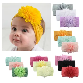 

hair bands for baby girls Unisex Solid Floral Knot Headband Set Newborn Kids Turban Hair Band Accessoire Gift L0514