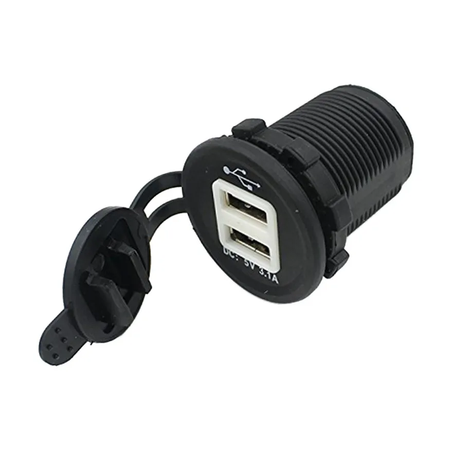 Универсальный двойной USB порт прикуривателя разъем 12 VDC сплиттер l0328